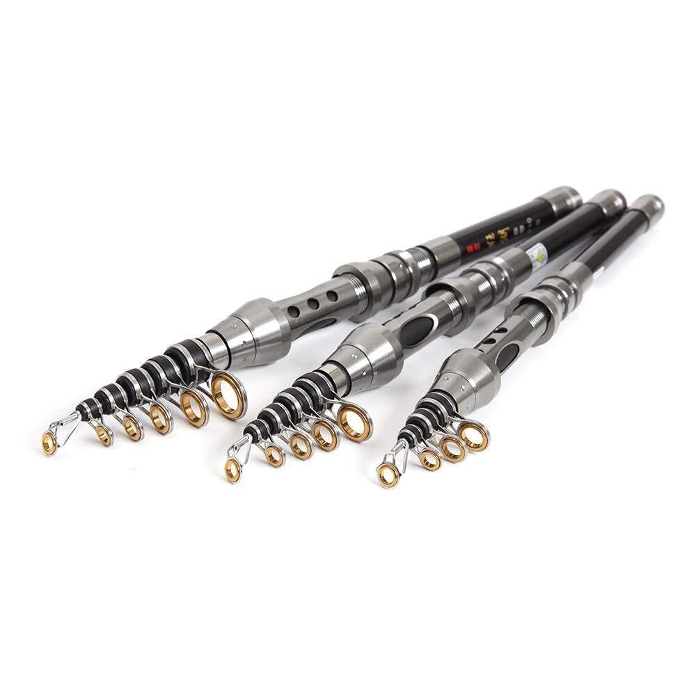 Wędka, Portable Carbon Fiber Telescopic Fishing Rod with Reel Seat Lightweight Travel Fishing Gear Sprzęt wędkarski