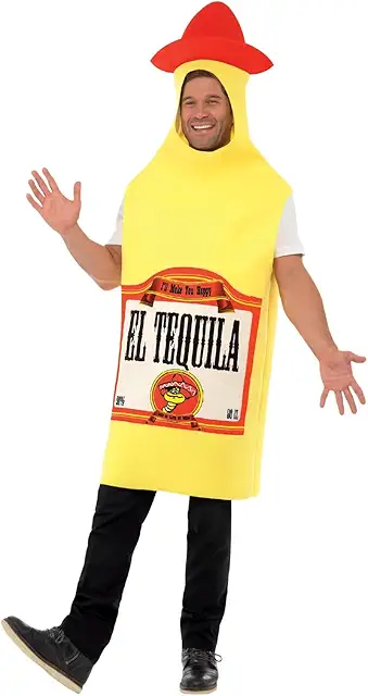 Tequila Bottle Costume for Men & Women - Multi-Colored Party Suit