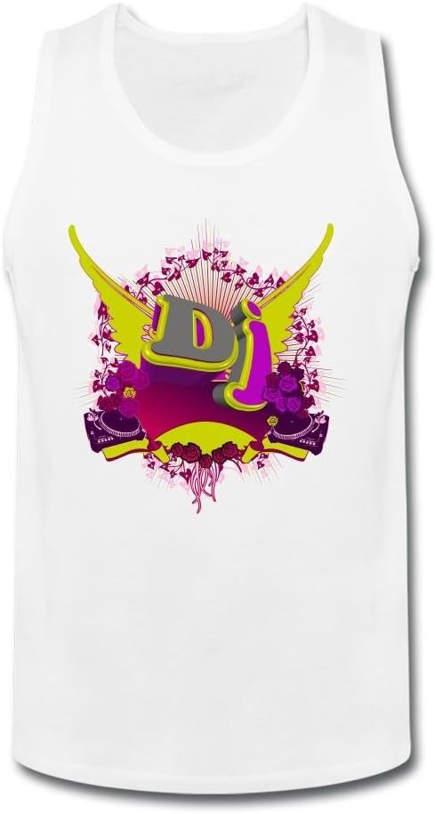 Zeeklnly Men's Abstract DJ Splash Sleeveless Tank Top L