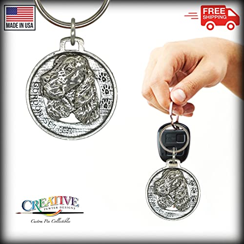 Gorden Setter Keychain, Dog, Pewter, D092KC, 1 1/2, 100% Handmade in the USA, Pet, Tag, Metal, Keychain, Key Chain, Key Ring, Key Fob, Gift, Over 90 Dog Keychains3