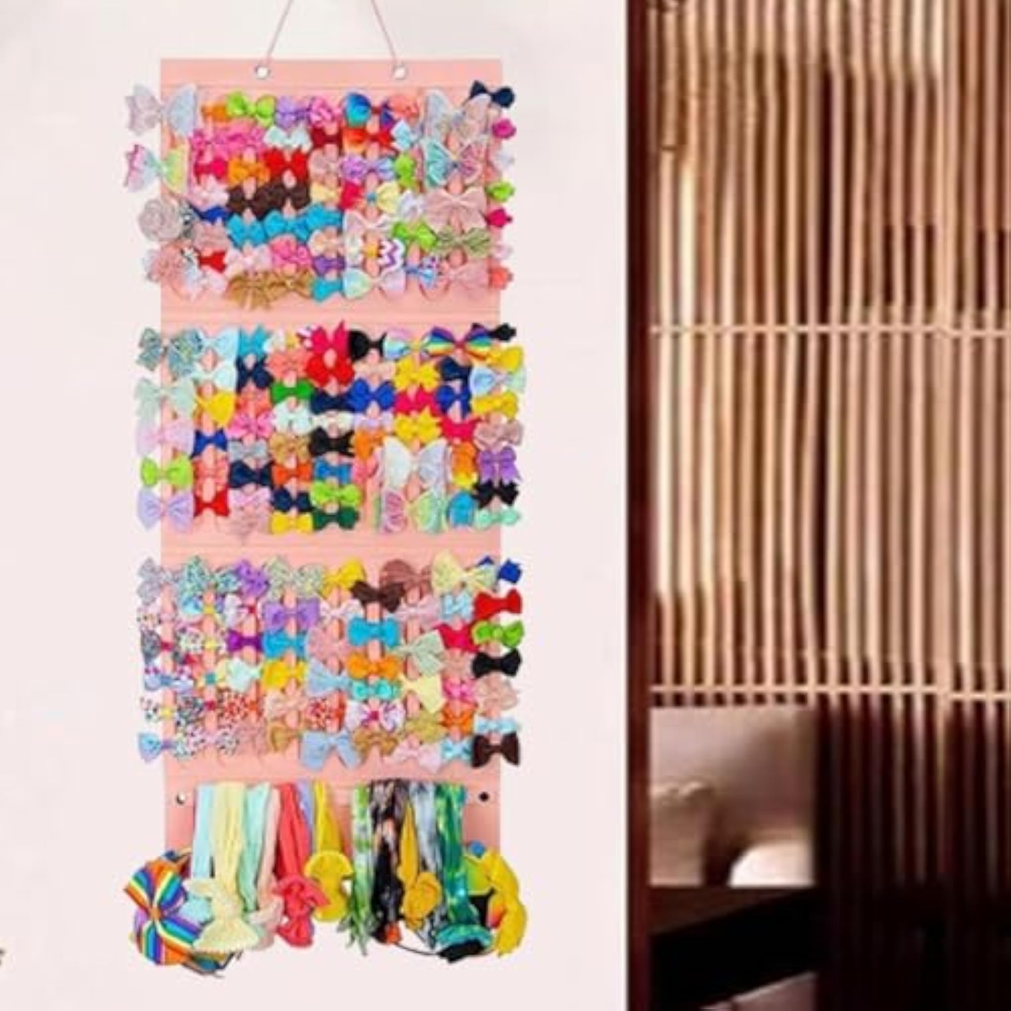 Hair Accessory Organizer Wall Hanging Decor, PInk