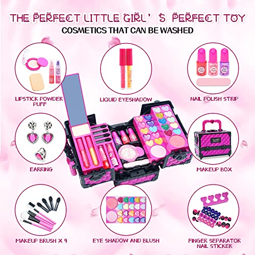 Aimiffy SGL-MK01 Kids Makeup Kit For Girl - Washable Makeup Toy For Girls, Little Girls Make Up Set Safe & Non Toxic Makeup For Toddlers Children Princess thumb #1