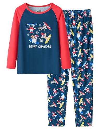 Image of Tie Dye Mermaid Sloth Christmas Halloween Pajamas for Girls Long Sleeve and Pants Nighty PJS 2-piece Set Size 6-16
