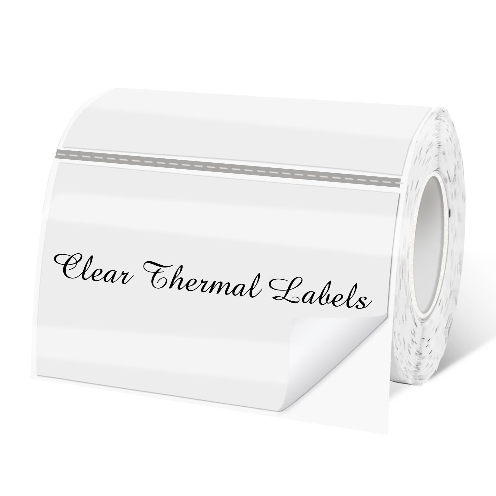 Yeachlaing 2" x 3" Transparent Thermal Label Stickers,Waterproof Thermal Printer Sticker Labels for Gift Wrapping, Self-Adhesive Name Price Tag DIY