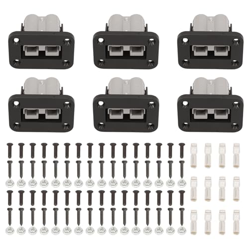 Taesayl 6 Unidades 50 A Soporte De Montaje Anderson Conector Montaje Panel Cubierta Conector Juego Para Caravanas Barcos Camiones Carretilla Elevadora Barcos Kit SB50