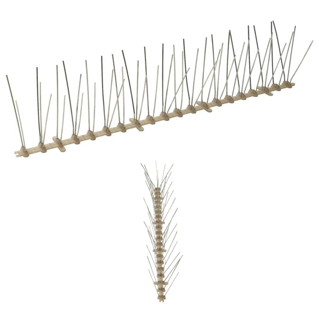 LAPOOH Set Dissuasori per Uccelli e Piccioni 20 pz 5 File 10 m,Forniture domestiche,Controllo infestanti,Repellenti,Repellenti per animali-149129