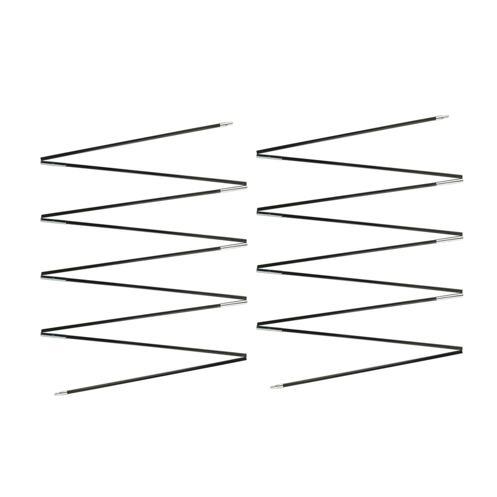 Milageto Telescopic Tent Poles Replacement, Pre-Assembled Black, 3.9m, 3-4 Person, Fiberglass