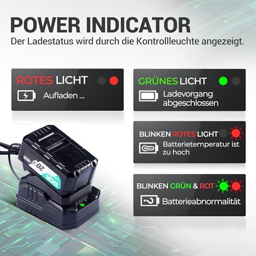 Chargeur de batterie lithium-ion 18V DCA fini les pannes - 5