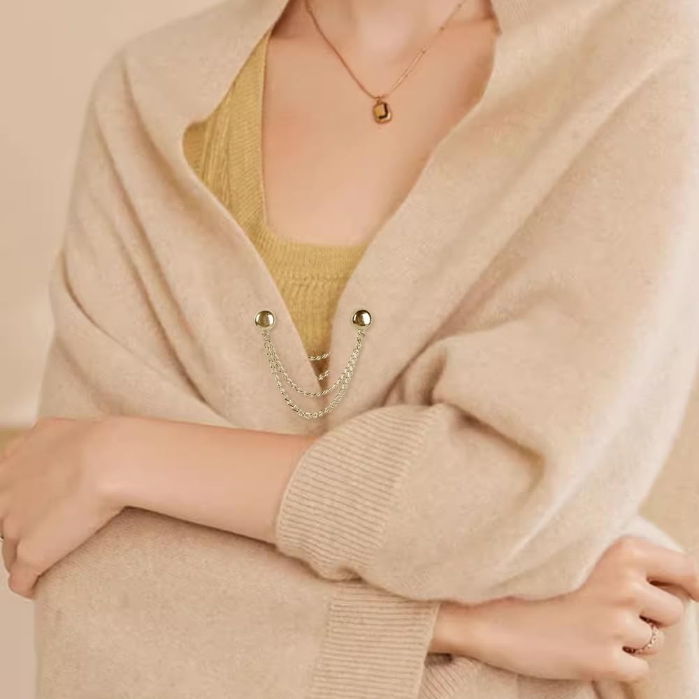 8PCS Magnetic Cloth Clips, Multi-Function Magnetic Cloth Pins, with Chain for Fabric