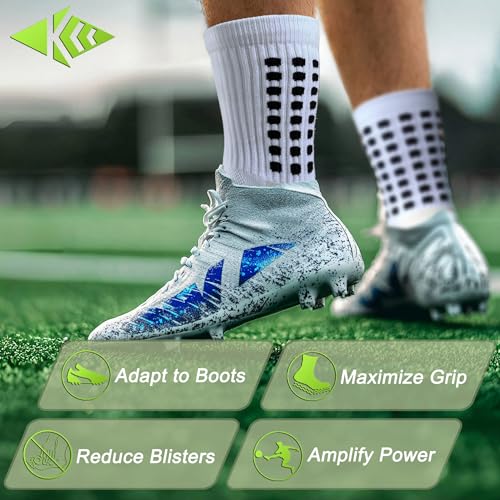 Image of Anti Slip Soccer Grip Socks, 117 Silicone Dots Non Skid Football Socks