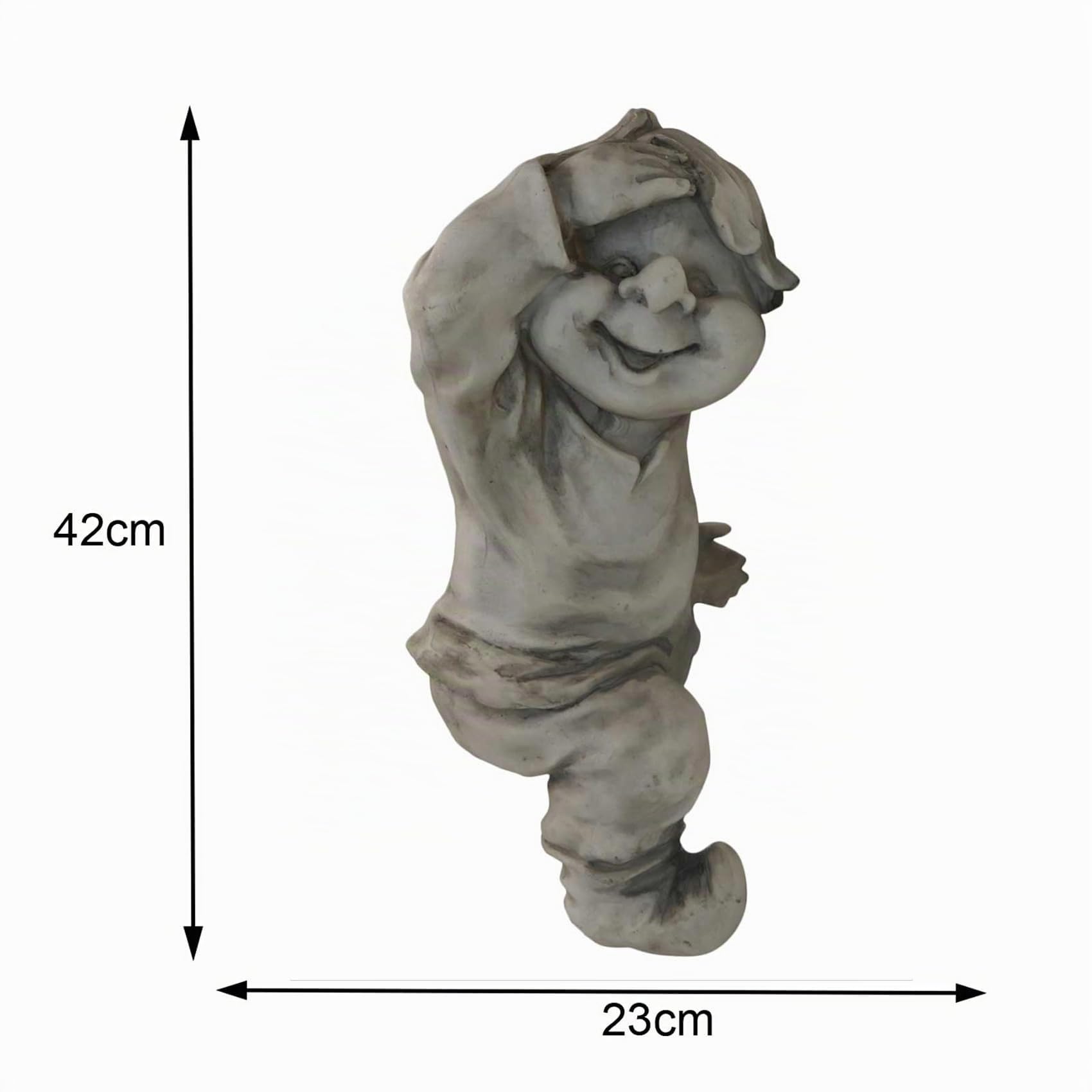 Storm's Gartenzaubereien Wichtel - Troll Figur kletternd am Baum oder Regenrinne - wetterfest - 42cm hoch