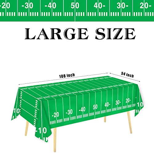 Oigco 3 Packs Party Football Tablecloth(54"x 108"), Football Theme Party Plastic Touchdown Table Cover for Birthday Party Decorations Tailgate Football Party - Image 4