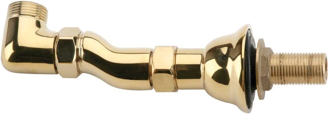 Clawfoot Tub Supply Adjustable Couplers Deck Mount Gold PVD | Renovator's Supply