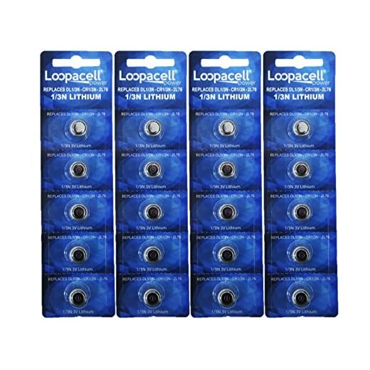 20 Loopacell 1/3N Batteries CR1/3N 3-Volt Lithium Battery