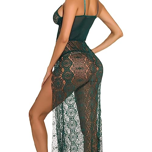 Chemise de nuit à domicile avec pyjama transparent mince en maille
