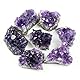Nvzi Amethyst Druse, Amethyst Stein, Amethyst Kristalle, Kristalle Heilsteine, Bergkristall Rohstein, Roher Amethyst, Natürliche Amethyst-Geodenhöhlen Kristalle Heilsteine(50G)