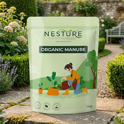 Image of Organic Manure 1kg for Plants | Organic Khad & Plant Fertilizer for Home Garden, Flowering Plants, Pots, Soil & Everyday Gardening