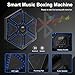 Music Boxing Machine with Force Sensor Heavy-Duty Smart Boxing Training for Adults Kids Wall-Mount Home Boxing Equipment 6 Thicken Punching Pads 10 Speeds Punching Machine for Home Office Gym