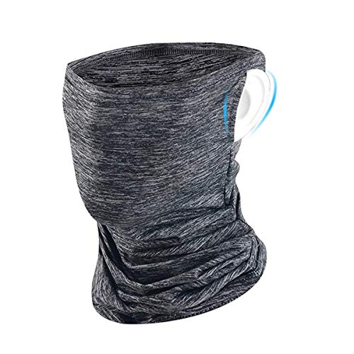 Siivton - Cache-cou pour protection contre la poussière et le soleil - Housse de visage/écharpe pour la pêche, la randonnée, le vélo et l'équitation - Gris
