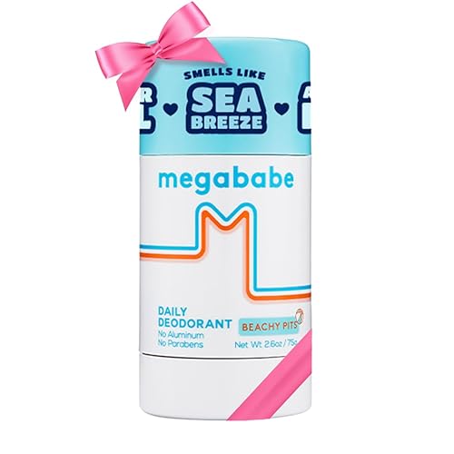 Megababe Beachy Pits - Desodorante diario, aroma fresco, 2.6 onzas, barra