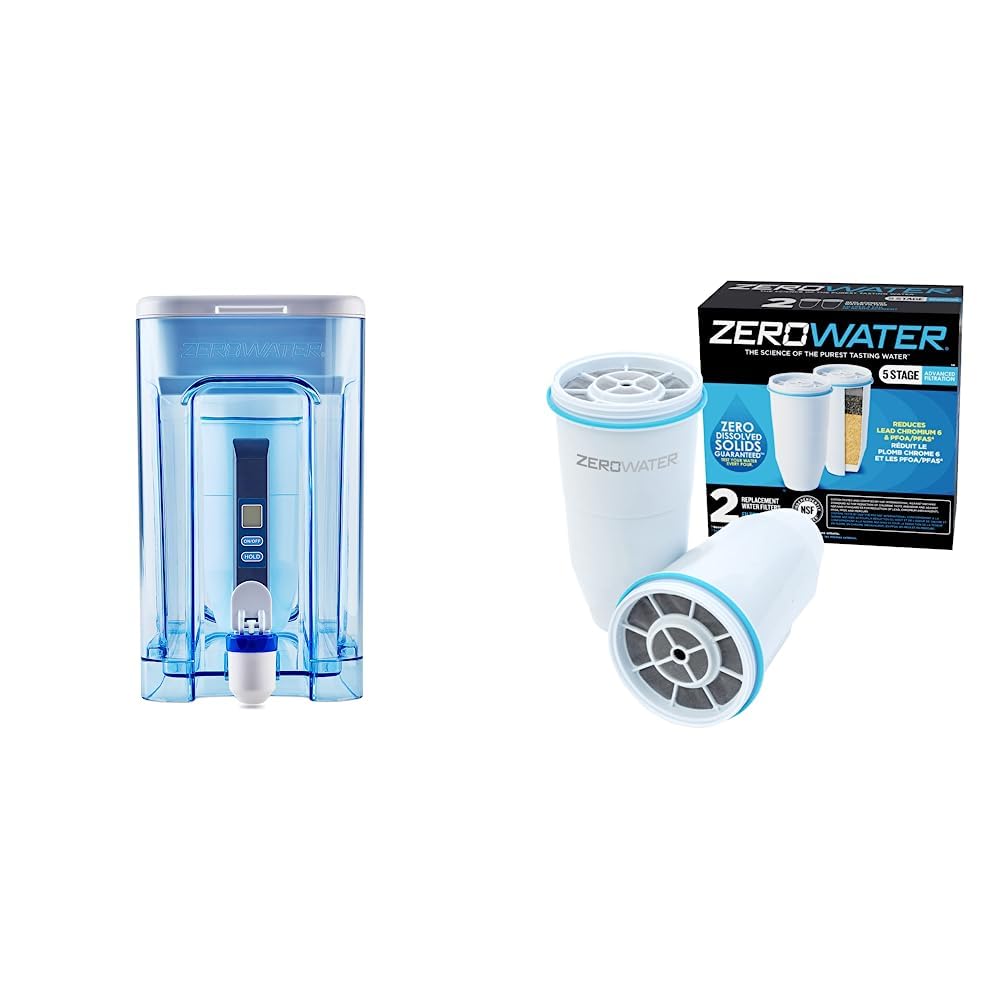 ZeroWater 32-Cup Water Filter Dispenser Bundle with Replacement Filters