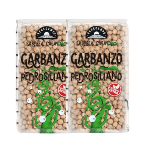 Lote de 2 bolsas de Garbanzo Pedrosillano Seco, Categoría Extra, Pack de 2 Bolsas de 1 kg. Total 2 kg de garbanzos