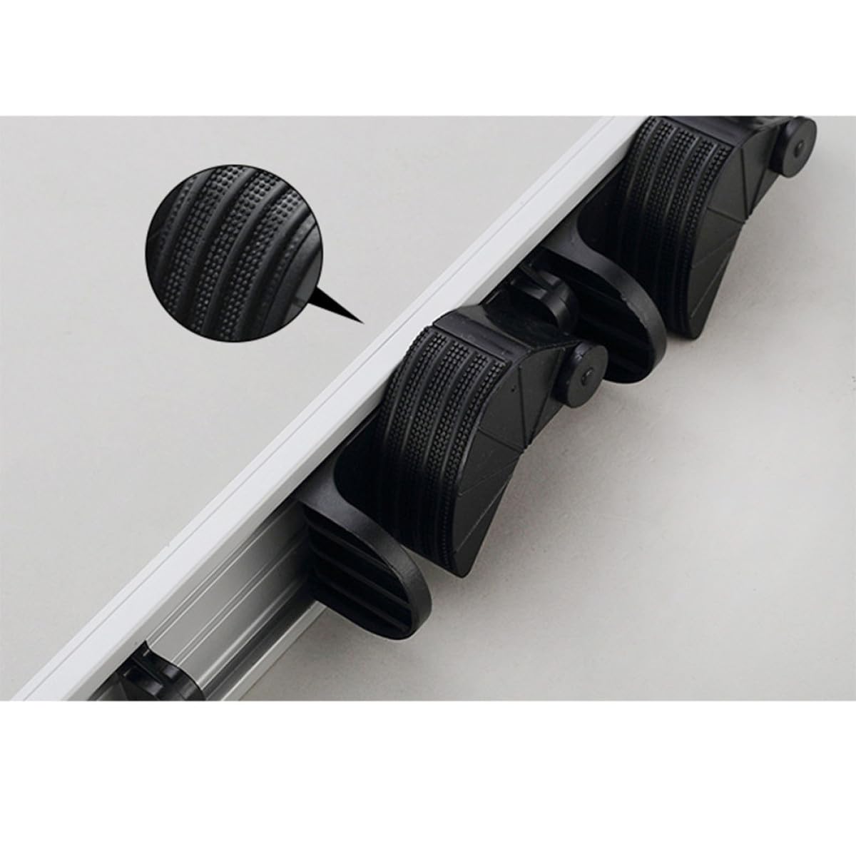 Hohopeti Punch loser Wandmontierter Mopphalter mit Clips Hitze Verschleißfest Besen Werkzeughalter für Küche Bad Garage Vielseitiger Organizer zur Platzsparenden Aufbewahrung