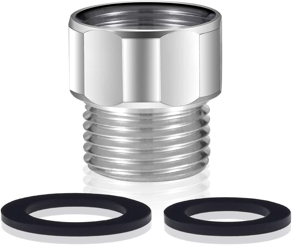 Pre-Rinse Tap Hose Adapter Kit, Brass Aerator Adapter to Male 7/8-20 UNEF to Female 1/2'' NPT Suitable for POUGEO Commercial Sink Faucet