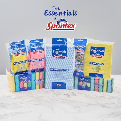 Miniatura 7 de Bayetas absorbentes The Essentials de Spontex | Paños superabsorbentes para fregar y secar | 100% pulpa de madera con certificación PEFC | Paquete de 12 x 4 (48 en total)