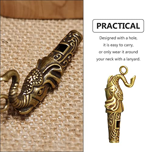 LUOZZY 4 peças de apito decorativo de elefante para apitos de acampamento ao ar livre caminhada apit