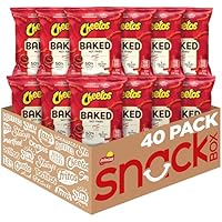 Frito Wnaldc Lay Baked Cheetos Crunchy Flamin' Hot, 0.87 Ounce Pack of 40