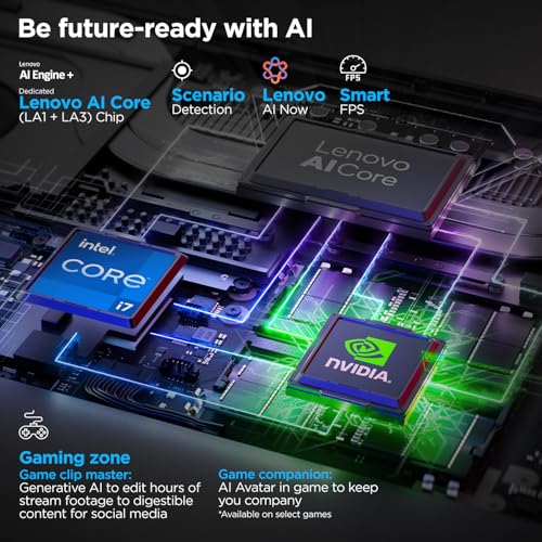 Image of Lenovo Legion 5 2025 Intel Core i7-13650HX | NVIDIA RTX 5050 8GB (16GB RAM /512GB SSD /WUXGA IPS /165Hz /15.3 inch (38.8cm) /Windows 11 /Office 2024+AI Now /Black /2.1Kg), 83LY00NDIN AI Powered Gaming Laptop