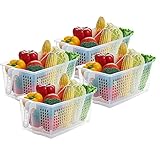 MineSign Plastic Storage Containers Square Handle...
