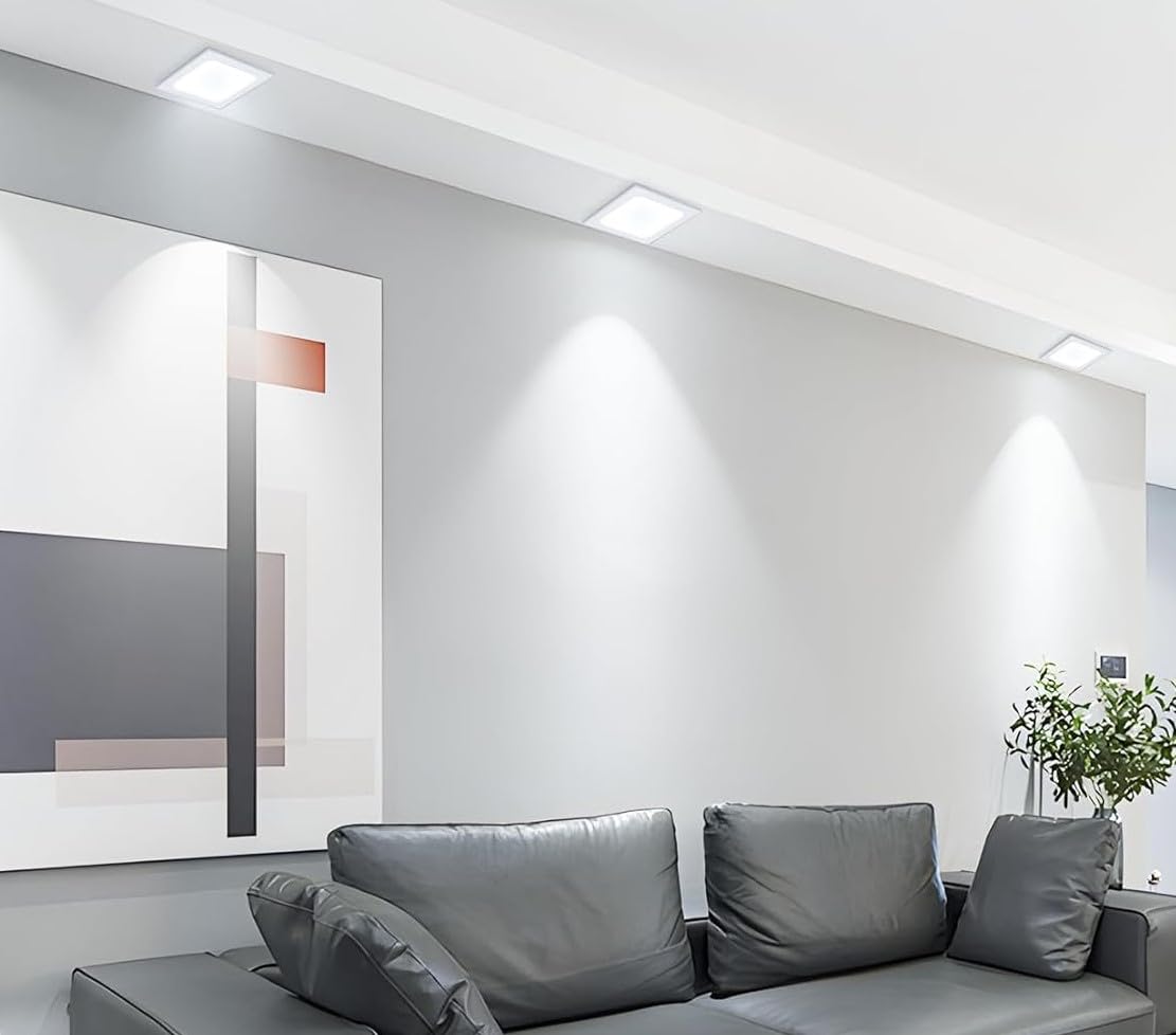 Faretti LED Da Incasso Quadrati 6W | Luce Bianca Naturale 4200K Per Soffitto Cartongesso - Foto 3