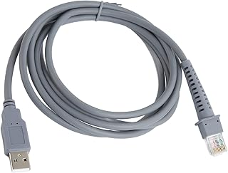 Zunate Barcode Scanner Cable for Symbol LS2208, QR Line for Symbol LS2208 2208AP LS4278 Scanner, 2 Meter Length