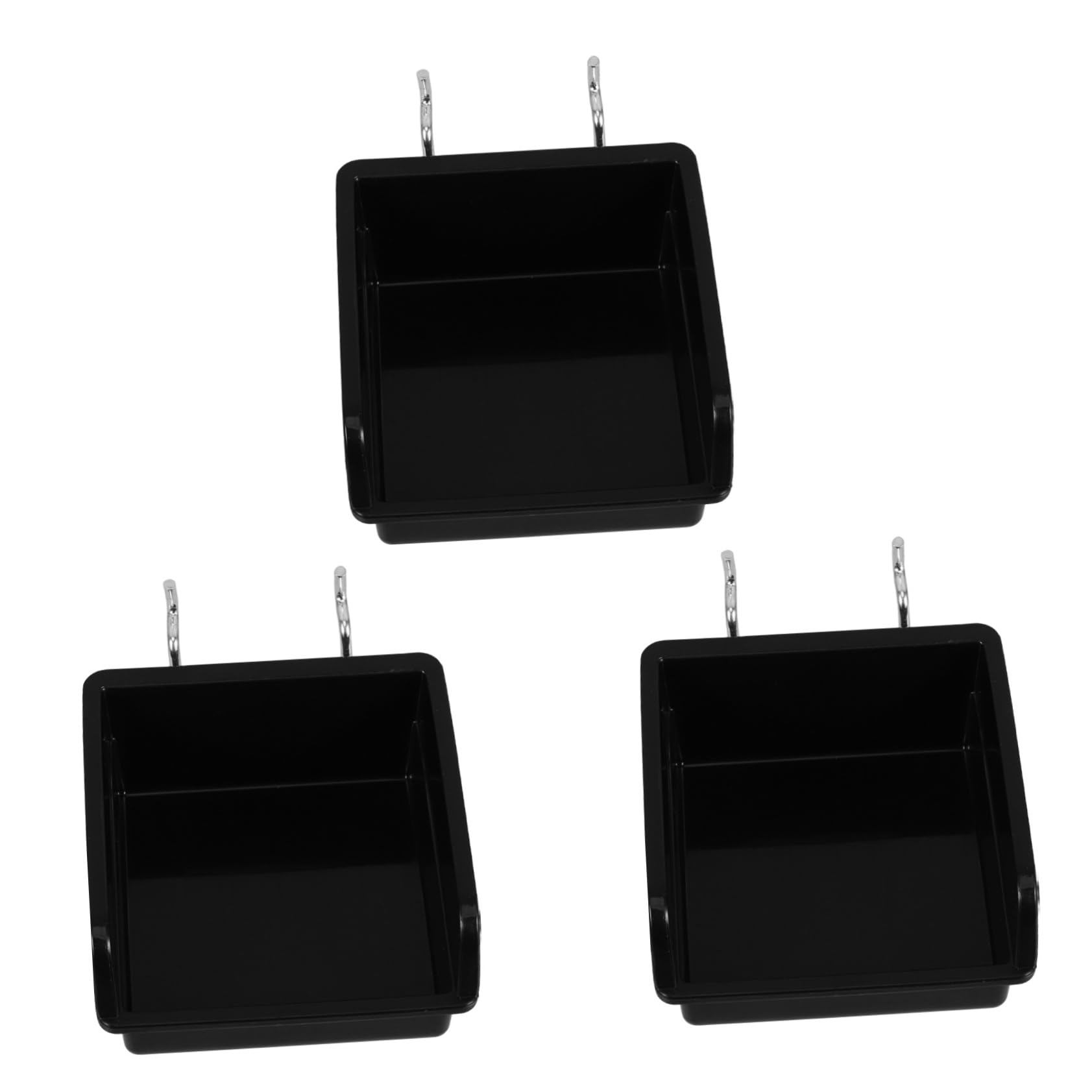 Mikikit 3-pc Heavy-duty Pegboard Organizer Bin Tool Storage Craft Organizer Garage Office Workshop