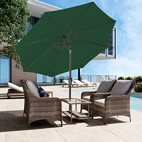 Jearey 9Ft Outdoor Patio Umbrella Outdoor Table Umbrella With Push Button Tilt And Crank thumb #5