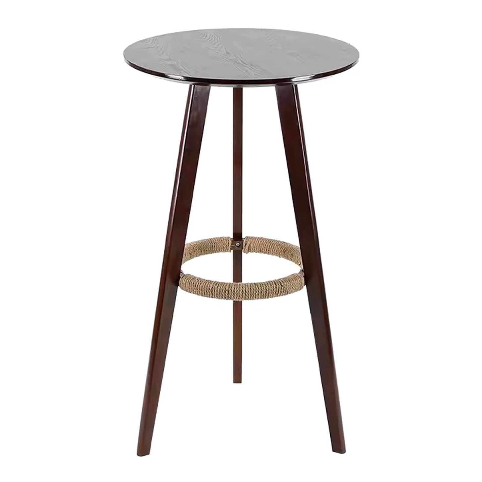 Table de bar ronde en bois rustique pour petits espaces