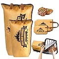 BBQ Blanket for Resting Meat Reusable Smoker Meat Resting Blanket with Grilling Guide, Wide Mouth for Large Brisket/Beef,Gifts for Men Him Dad (2pcs, 21"+15"?