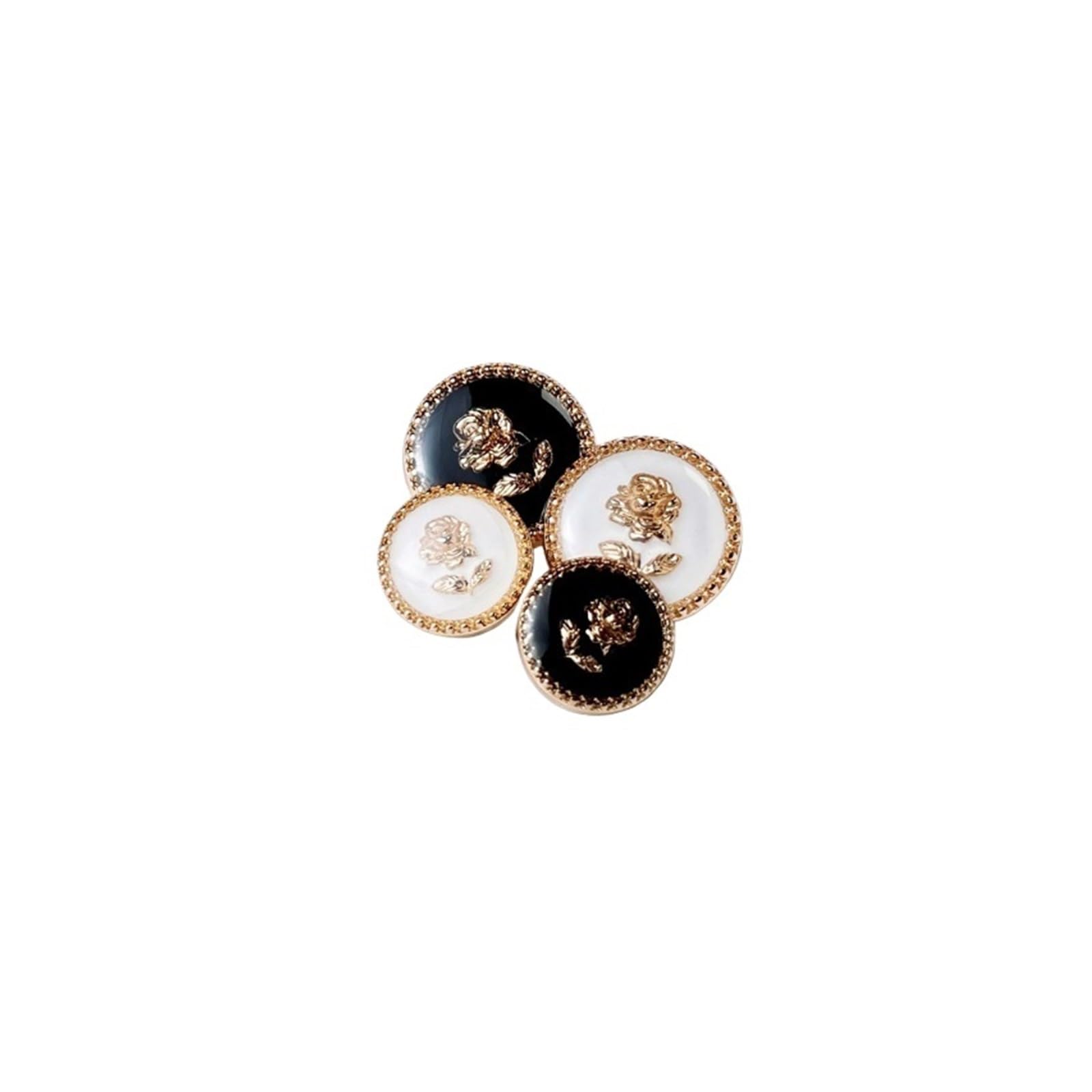 Botones 10pcs Rose Metal Button
