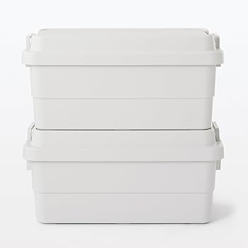 【無印良品】頑丈収納ボックス小/4個セット/ホワイトグレー/送料込み/新型 再生ポリプロピレン入り 頑丈収納ボックス 小 | 無印良品