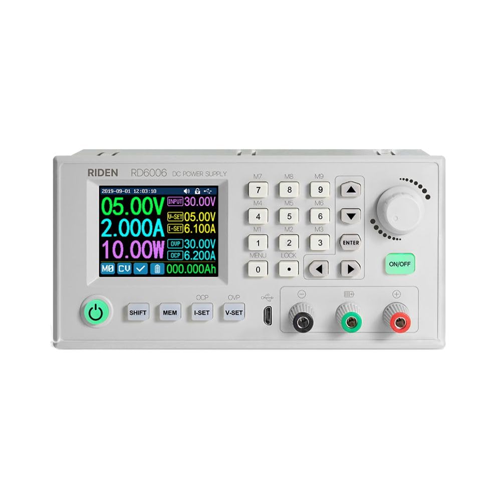 RD6006W - Digitally Controlled Panel Mount Lab Power Supply DC-DC 60V 360W - Battery Charging - USB - WiFi