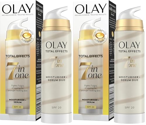 Image of Olay Total Effects Moisturiser And Serum Duo With SPF 20, 40ml (Pack of 2)