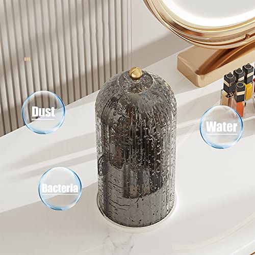 STARRY G Cosmetic Organiser Bucket with Visible Cover, 360° Rotating Makeup Organiser, Makeup Brush Holder Storage Case - Image 4