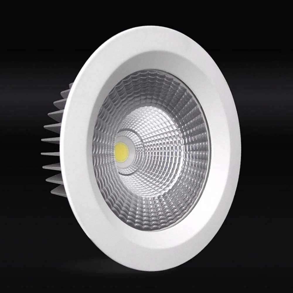 Okrągła lampa sufitowa LED do zabudowy IP44 Downlight do salonu sypialni kuchni [klasa efektywności energetycznej F] LED wpuszczana lampa sufitowa (kolor: ciepła 3000 K, rozmiar: 20 W) (3000 k ciepła