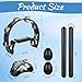 6 Pcs Tambourines for Adults, Hand Held Half Moon Tambourine Foot Tambourine with Bells Wood Rhythm Sticks Egg Shakers Musical Hand Percussion Instrument Set for Party Music Supplies (Black)