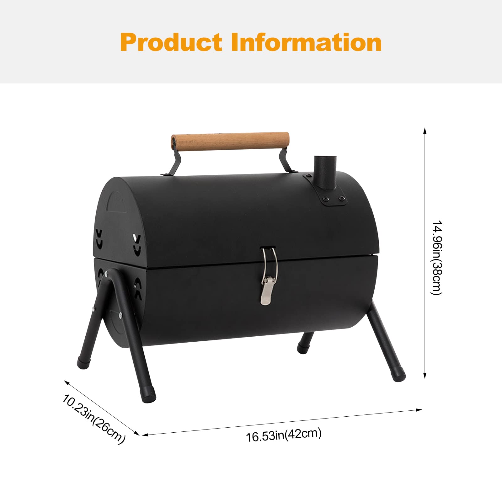Ergocar Tragbar Holzkohlegrills, 2 in 1 Picknickgrill mit Backblech, Einfach zu säubern BBQ-Tischgrill, Barbecue Grill für Picknick Garten Terrasse Camping Reisen