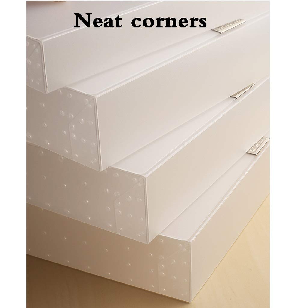 Cartella Portadocumenti Raccoglitore Office Scatola Archivio di Plastica, A4 File Organizer di Plastica con Coperchio, Cartella di Archiviazione Storage Box,Trasparente