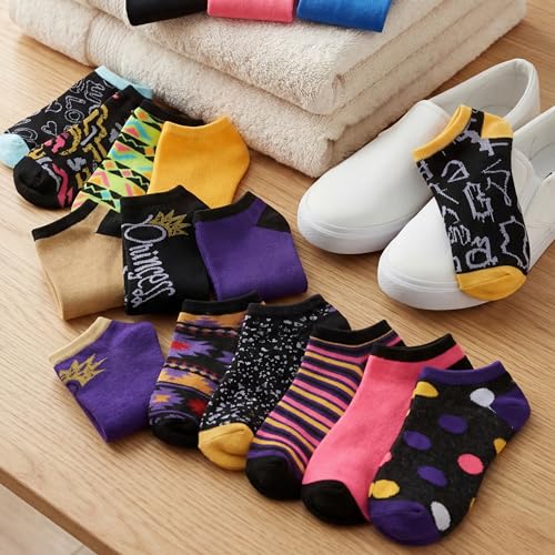 Image of Tipi Toe Women's 20 Pack Colorful Low Cut Socks - Lightweight, Breathable Design for All-Day Comfort Sizes 9-11 /10-13
