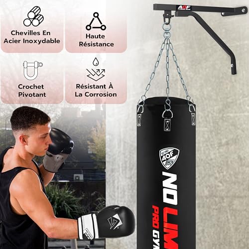 Sac de frappe support mural en acier robuste AQF pour entraînement de boxe à la maison